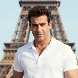 photo of Salman Khan in Paris, nikon, bokeh, eiffel tower,