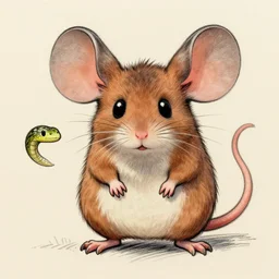 small rodent with snake fingers and big ears monster sketches