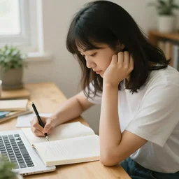 lofi girl studying