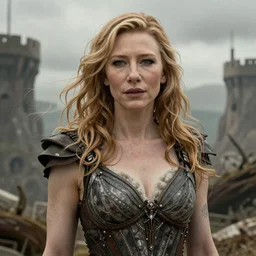 Cate Blanchett as a siren in borderlands, photorealistic art, high definition, intricate details