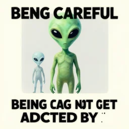 propaganda poster about being careful not to get abducted by aliens.