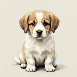 a cute puppy, drawn by h. r. giger