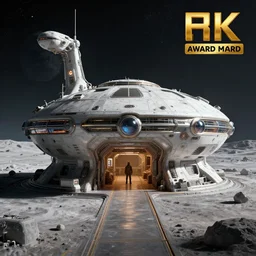 a futuristic moon base, highly detailed, 8 k, hdr, award - winning, octane render, artstation