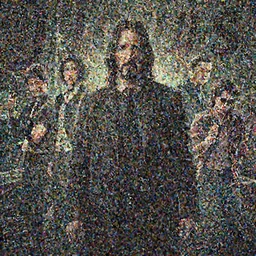 ( ( ( jesus ) ) ) jesus as john wick, cinestill 8 0 0 t, medium shot, full, film still, shaded lighting poster by magali villeneuve, jeremy lipkin and michael garmash, rob rey and kentaro miura style, trippy