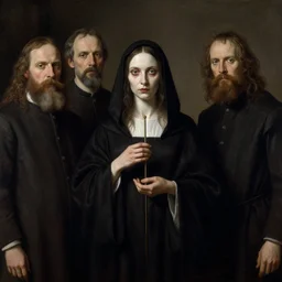 portrait of an undead priestess, by gerald brom, donato giancola, and berthold woltze.