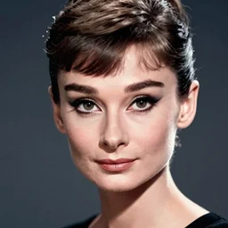 audrey hepburn, detailed cyberpunk portrait by tim doyle