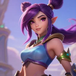 still close up of pretty Xayah (Wild Rift) in KDA More music video. 3d render, octane render, game art, realistic, highly detailed, trending on artstation, 4k, trending on artstation, pixar, cgsociety, unreal engine 5, redshift render, trending on artstation, blender, behance, cg