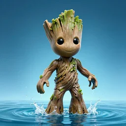 groot made out of water