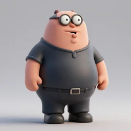 a statue of peter griffin, octane render, 3 d render, 4 k, hyper realistic, super detailed.
