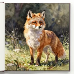 Wonderful watercolor painting of Female Furry from the picture book.