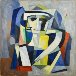 a painting with many different colors and shapes, a cubist painting by christopher balaskas, behance contest winner, cubo - futurism, mixed media, dynamic composition