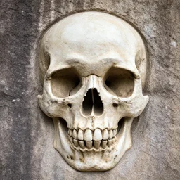 a mountain hewn in the shape of a skull