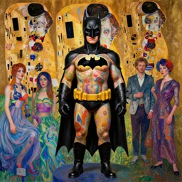 the world's richest man is an evil ventriloquist dummy, psychedelic, batman!, patterned skin, trending on artstation, photorealism, vibrant colors, digital art, in the style of harumi hironaka, gustav klimt, egon schiele, coby whitmore, david bates, monet, lisa frank, picasso, octane render, full shot.