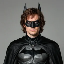portrait photo of the Batman dressed as frodo