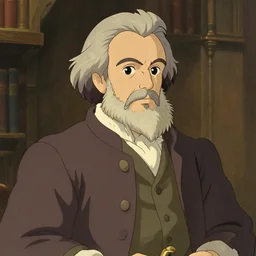 studio ghibli illustration of louis pasteur