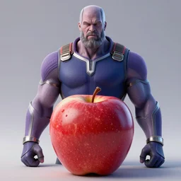 thanos is an apple, hyperdetailed, artstation, cgsociety, 8 k