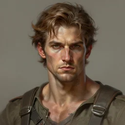 portrait of rugged male ranger muscular fantasy intricate elegant headshot portrait detailed face coherent face highly detailed digital painting artstation concept art smooth sharp focus illustration art by artgerm and greg rutkowski and alphonse mucha