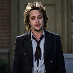 brad pitt as beetlejuice, 1 9 8 8, movie still, hd, stunning
