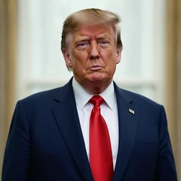 cinematic still of Trump breaking looking at the camera in House of Cards