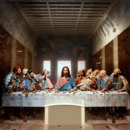 The Last Supper but Jesus is gone