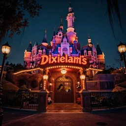 Dixieland Chinese bootleg theme park of Disneyland, Horror, Creepy, Spooky, McDonald's haunts Dixieland, HDR, Camcorder, VHS quality,