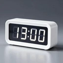 an led alarm clock that can show anything, mid mod, large