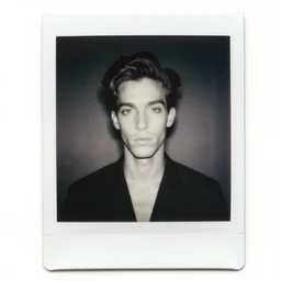 a black and white photograph of androgyny forever, in the style of egon schiele, film photography, polaroid photo, surreal, soft lighting