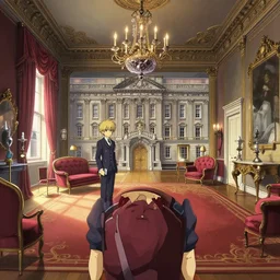 the 1 8 4 4 room at buckingham palace, finely detailed perfect art, gapmoe yandere grimdark, trending on pixiv fanbox, painted by greg rutkowski makoto shinkai takashi takeuchi studio ghibli