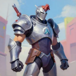 greg manchess portrait painting of armored the foundation from fortnite as overwatch character, medium shot, asymmetrical, profile picture, organic painting, sunny day, matte painting, bold shapes, hard edges, street art, trending on artstation, by huang guangjian, gil elvgren, ruan jia, greg rutkowski, gaston bussiere