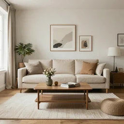 stock photograph of a living room, interior design, detailed, award-winning