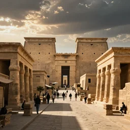 street view, ancient egypt city.