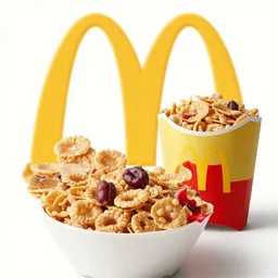 cereal combo meal, now at mcdonalds, food advertisement