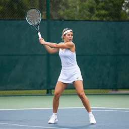Sola Zola playing tennis see in the rain