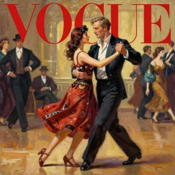 vogue magazine, lindy hop swing dance, greg rutkowski, john singer sargent, anime, trending on artstation, oil painting, crop top, intricate