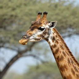 feathers on giraffe