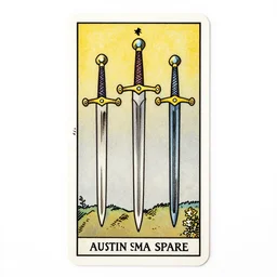 three swords tarot card by austin osman spare
