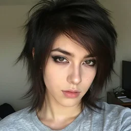 a colored colorized photograph selfie of jerma with a emo scene hairstyle in the late 2 0 0 0 s with a scene emo hairstyle and wearing a t - shirt, taken in the mid - late 2 0 0 0 s, grainy, taken on an iphone 1, realistic, hyperrealistic, very realistic, highly detailed, very detailed, extremely detailed, detailed, digital art, intricate details, real life, trending on artstation, body and head in view, body and headshot, colored photo, detailed face, very detailed face