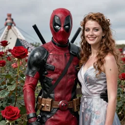 Deadpool posing like rose from titanic, Deadpool live action costume, paint me like one of your French girls, Ryan Reynolds dead pool, realistic 4k, photo real