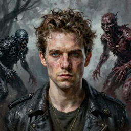 realistic portrait beautiful painting from scene in crow zero movie, when human mutate into a berserk scp - 0 6 9. horror, created by thomas kinkade and gustave courbet.