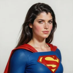 ultra realistic portrait painting of supergirl in unreal engine 5, art by frank frazetta, 4 k, ultra realistic, highly detailed, epic lighting.