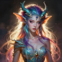 a portrait of a beautiful elegant elemental entity, backlit, strong rim light, highly detailed, digital painting, HDRI, by Dan Mumford and Alvaro Castagnet, vivid colors, high contrast, intricate