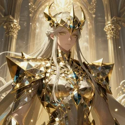 underworld ruler with a polygonal kingdom, light dust, magnificent, close up, details, sharp focus, elegant, highly detailed, illustration, by Jordan Grimmer and greg rutkowski and PiNe(パイネ) and 薯子Imoko and 香川悠作 and wlop and maya takamura, intricate, beautiful, Trending artstation, pixiv, digital Art