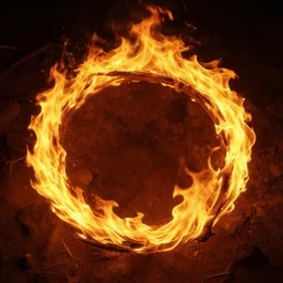 i fell into a ring of fire, global lighting, digital art, artstation