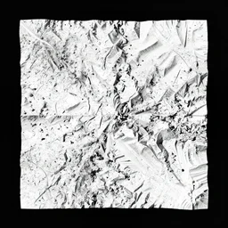 top view of 2 d heightmap texture, white on black background, heightmap terrain data, 2 d, polycount, game terrain data