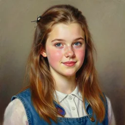 a detailed realistic painting portrait of young luanne platter from king of the hill by rembrandt, in the style of rembrandt, photorealistic, vibrant colors, studio lighting, volumetric lighting, micro details