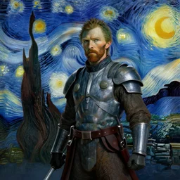 van gogh as a star wars jedi knight, cinematic lighting, highly detailed, concept art, art by wlop and artgerm and greg rutkowski, masterpiece, trending on artstation, 8 k
