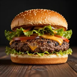 an advertisement for the Obama Burger, professional photography
