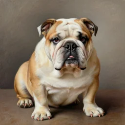 baroque rococo painting The Royal Bulldog portrait Greg Hildebrandt high detail pastel cute puppy