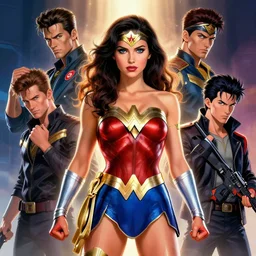 Lynda Carter wonder woman , Stanley Artgerm Lau, WLOP, Rossdraws, James Jean, Andrei Riabovitchev, Marc Simonetti, Yoshitaka Amano, digital art, artstation , highly detailed , 4k , cinematic lighting