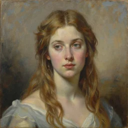 a portrait painting by Terry Redlin of a beautiful north European goddess